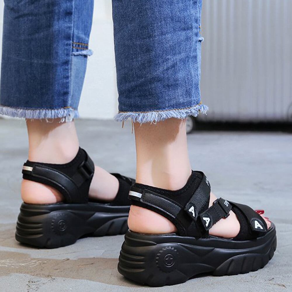 ベルクロ スポーツ サンダル レディース 春夏 厚底 おしゃれ カジュアル ストリート系 大人 かわいい きれいめ シューズ 大人可愛い 大人女子