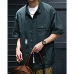 Box silhouette oversized short sleeve shirt ◇H0402