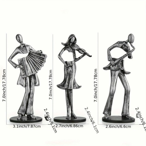 3個セットのミュージシャンのオブジェ 3色展開 置物 おしゃれ