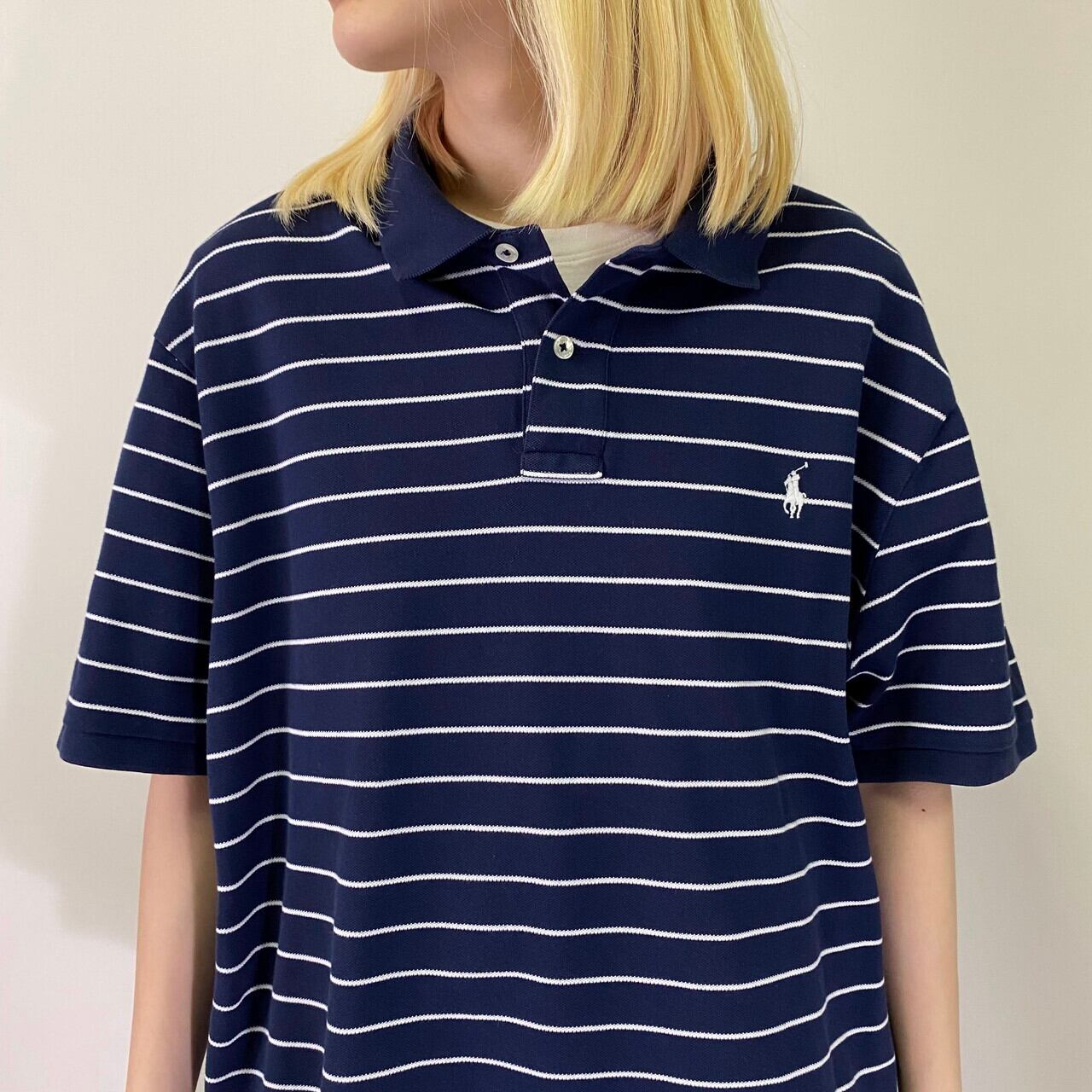 Polo Ralph Lauren ポロラルフローレン 鹿の子 ボーダー ポロシャツ