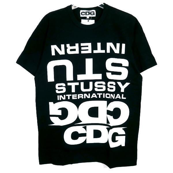 CDG x STUSSY TEE SZ-T017 AD2019 サイズXL コムデギャルソン シー