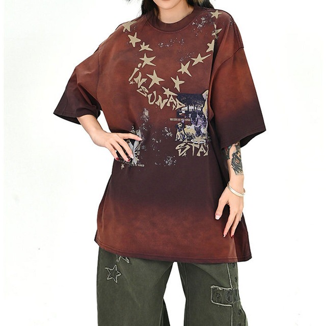 スターグラフィティドッグTシャツ
 2col   R01724