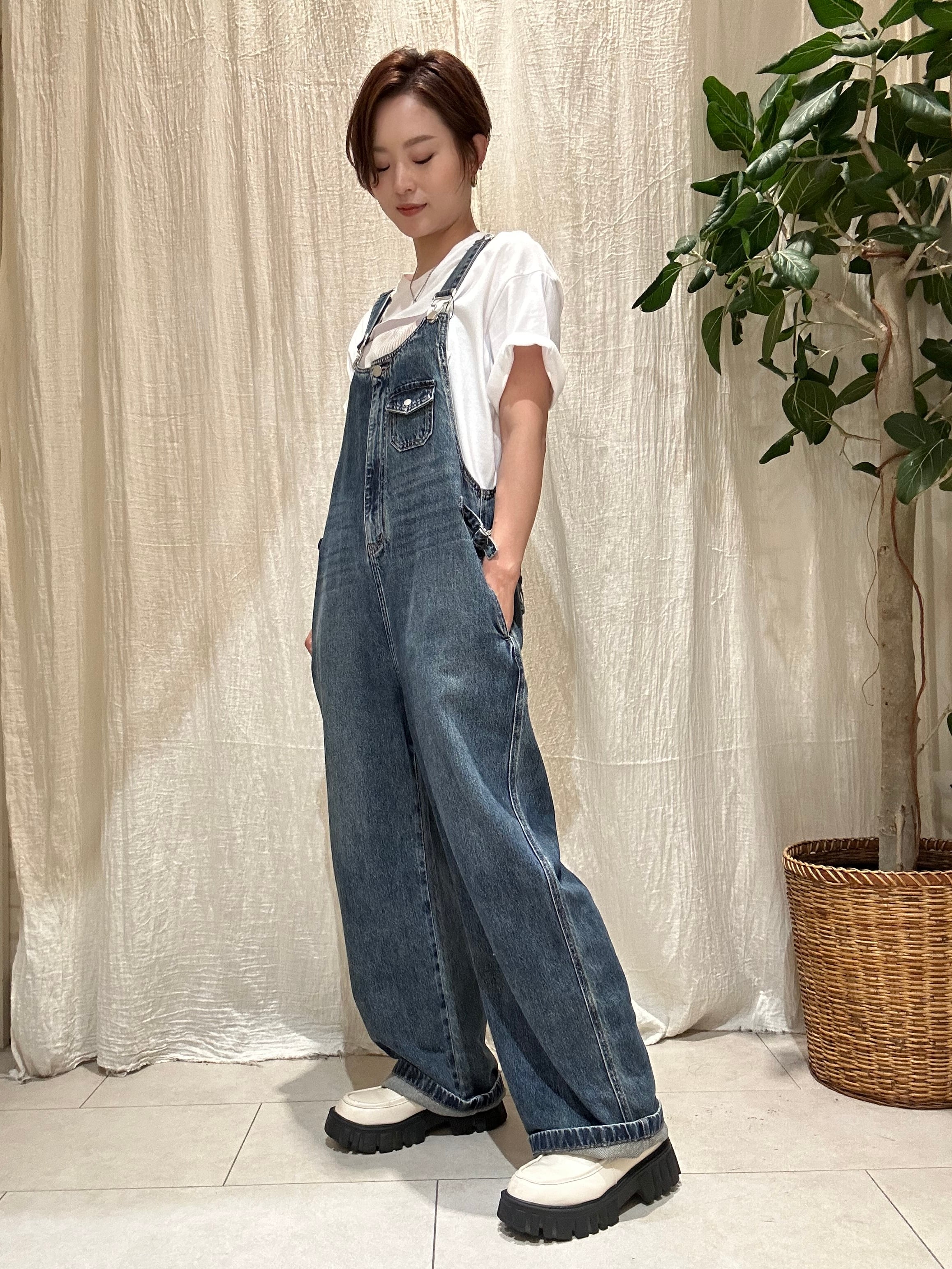タイムセール中　Pauline Bleu ツイルサロペット デニムサロペット Pauline Bleu(ポリーヌブロー) | EARL
