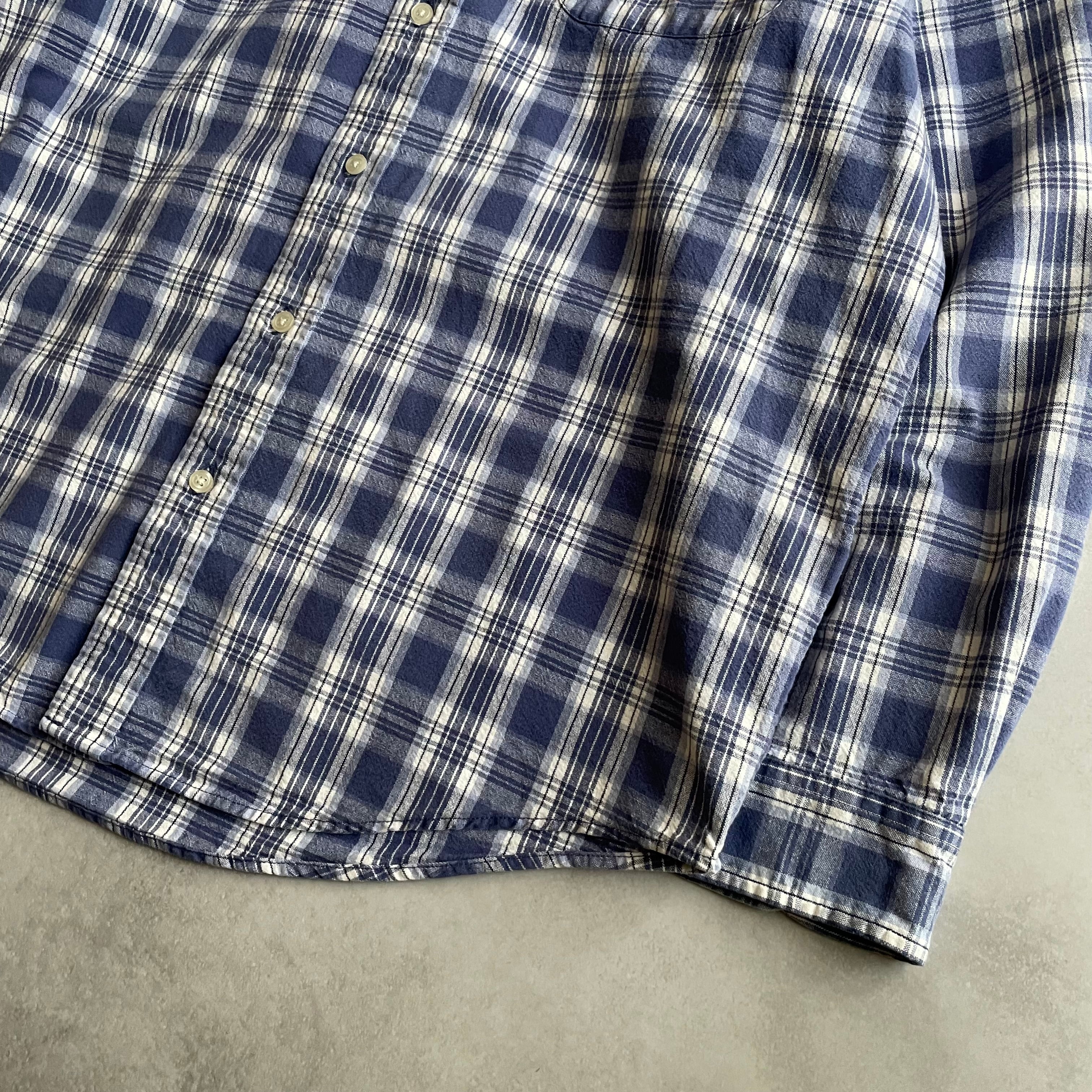 90s Eddie Bauer L/S cotton check B.D shirt | 0 0 2