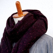 MAISON CARRÉE CASHMERE Stardust STOLE "BURGUNDY" 再入荷