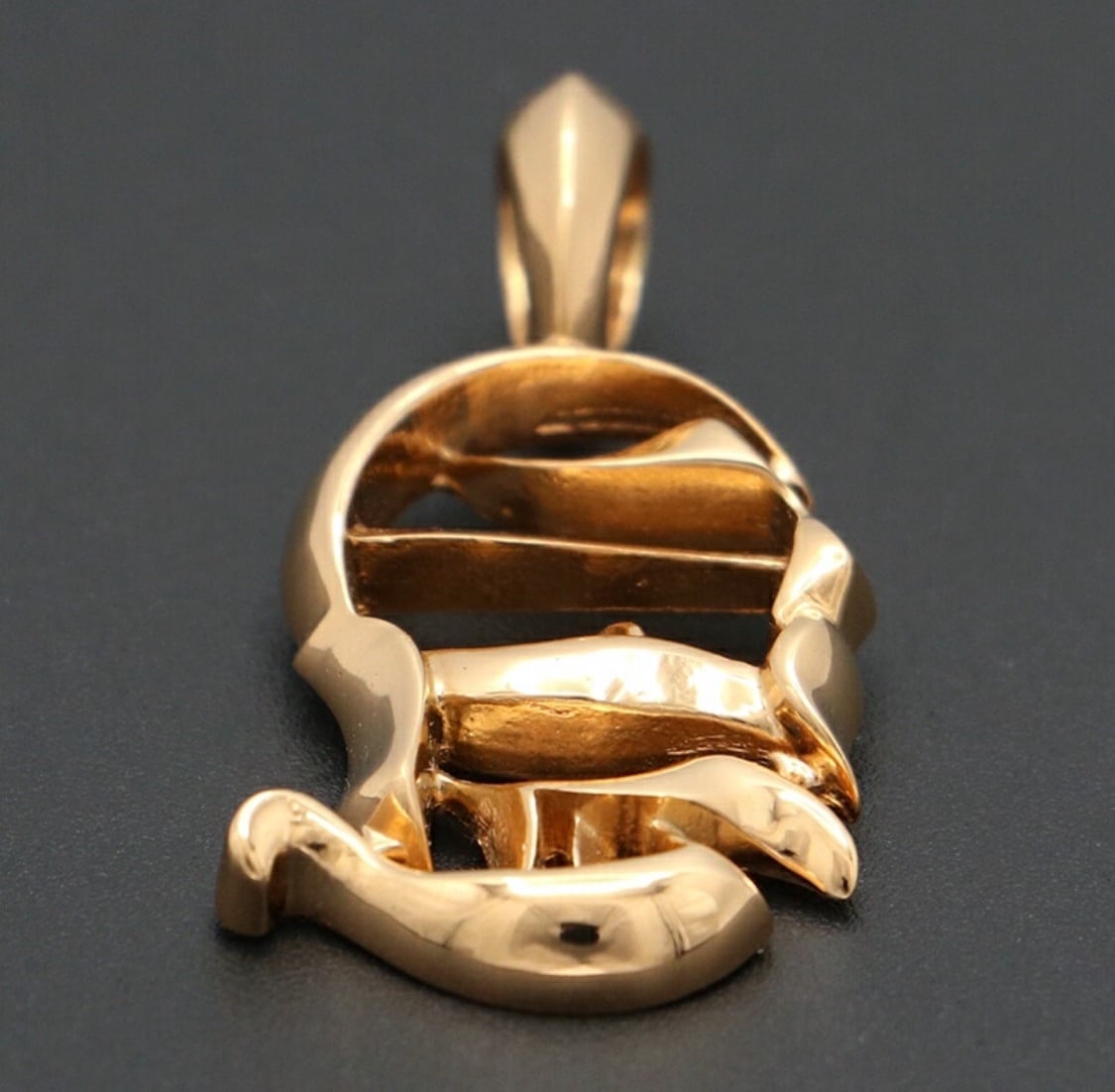 CHROME HEARTS クロムハーツ 22K PENDANT CH VRTCL GLD CHロゴ