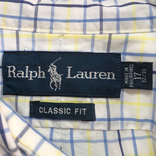 ラルフローレン コットン チェック柄 シャツ ボタンダウン 長袖シャツ メンズxl相当 大きいサイズ Ralph Lauren 古着 古着屋エバレット