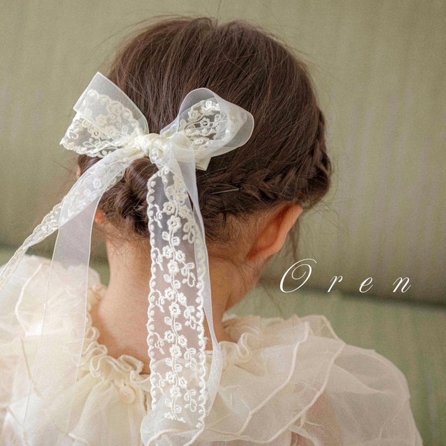 【即納】oren/Ate double ribbon hair clip