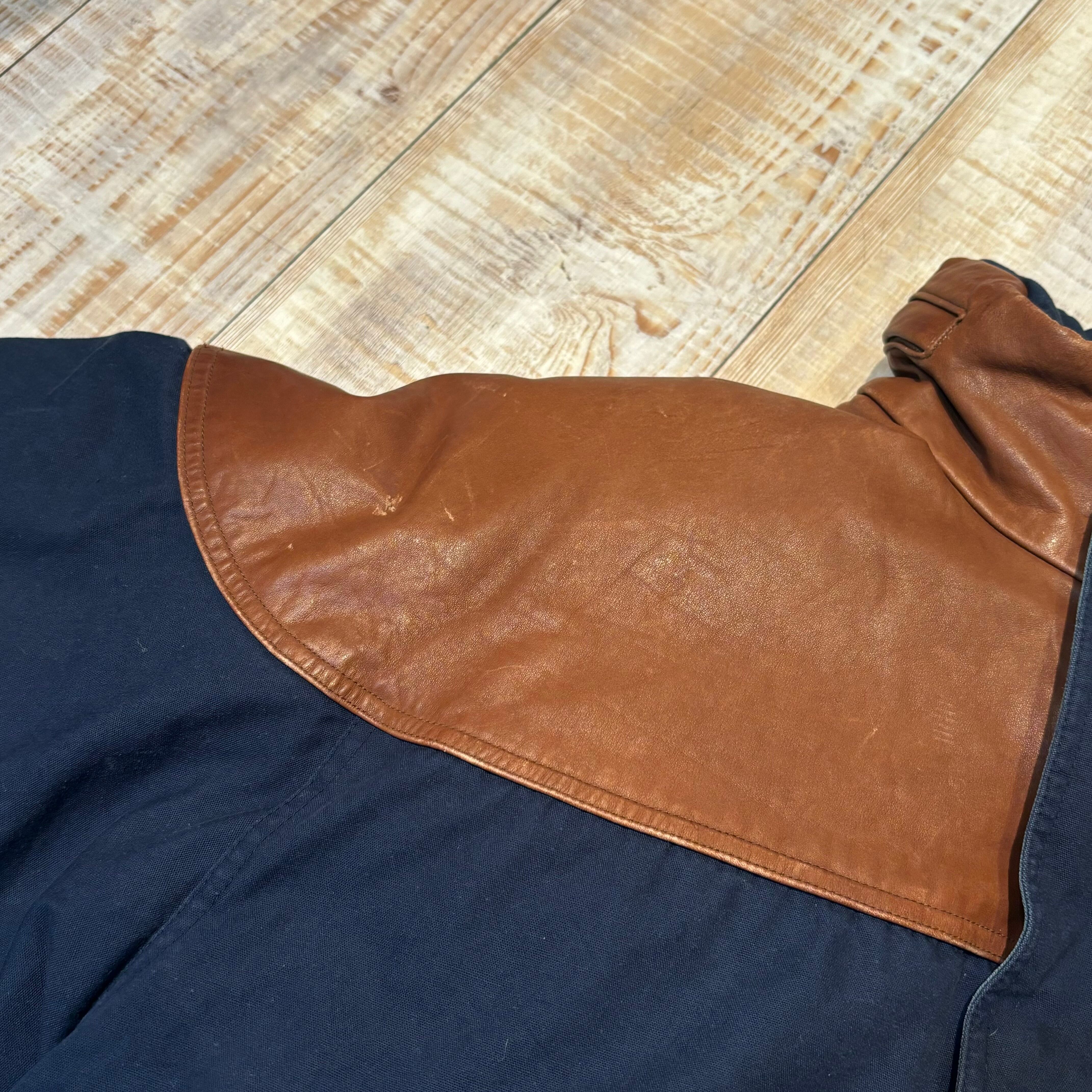 XL” 90年代 Eddie Bauer エディーバウアー ダウンジャケット レザー