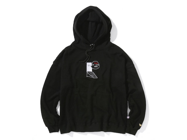 FLATLUX x Mark Gonzales LOVE HOODIE (BLACK)