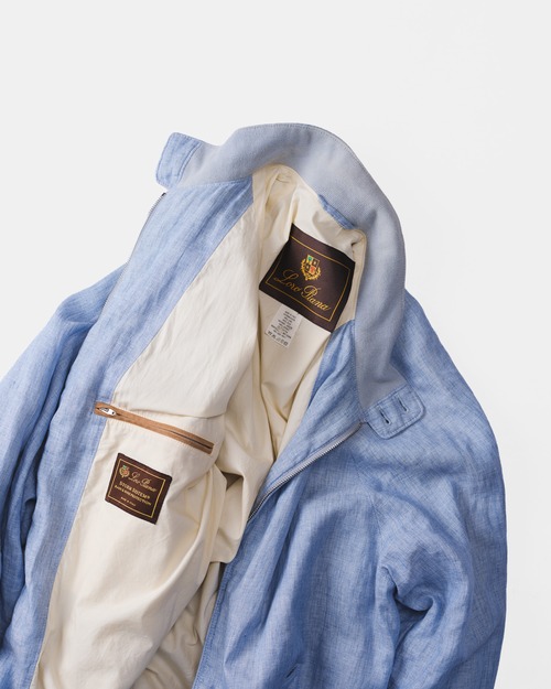 [2000s] "Loro Piana" STORM SYSTEM Linen Harrington Jacket (Made in Italy)