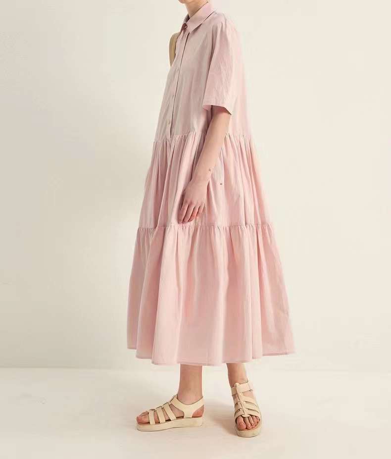 ティアード　シャツワンピース  AJ22262-8920