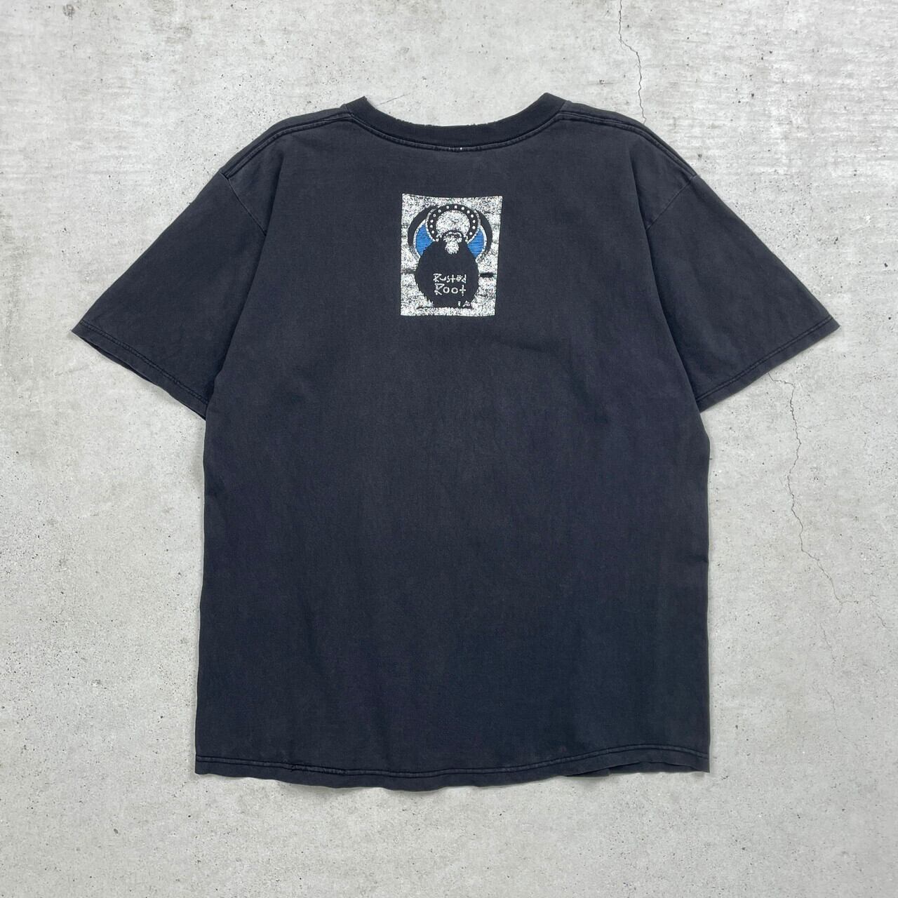 90年代 USA製 Rusted Root バンドTシャツ バンT アート メンズL 古着 
