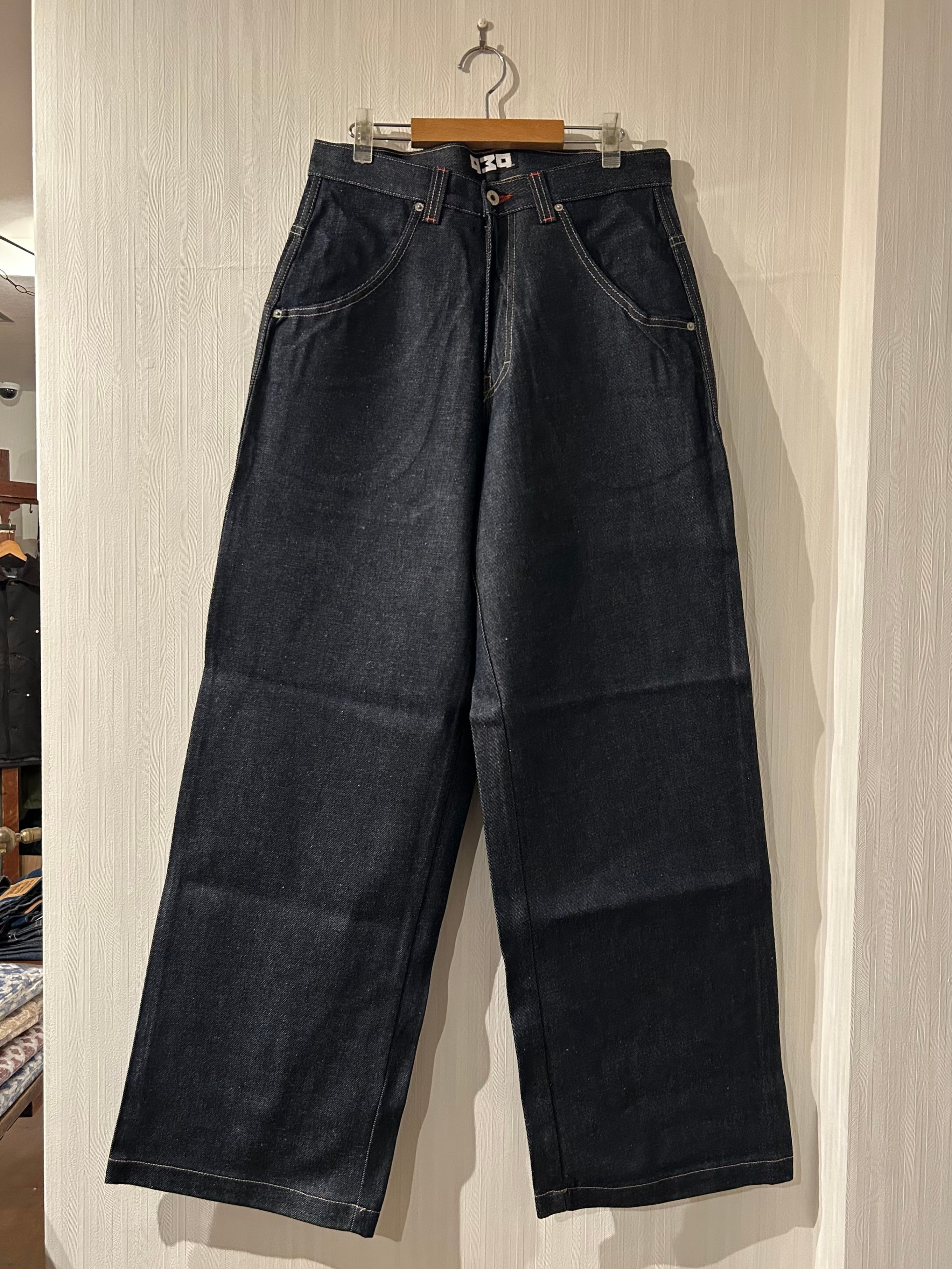 Dead Stock!! 1990s NINE THREE NINE “939” super wide denim pant "rigid"