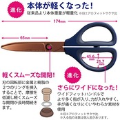 コクヨ(KOKUYO) はさみ ハサミ サクサ チタン・グルーレス刃 紺 ハサ-PT280DB