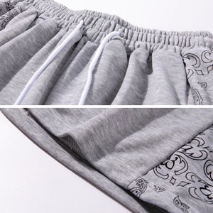 レトロサイドカシューフラワースウェットショーツ　0762