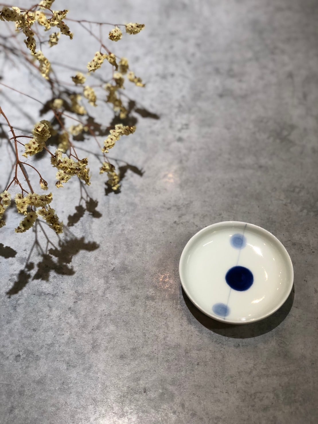丸小皿 青玉