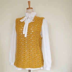 Hand crochet vest