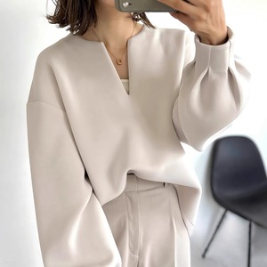 Vネック ボリューム スリーブ トップス 3412415