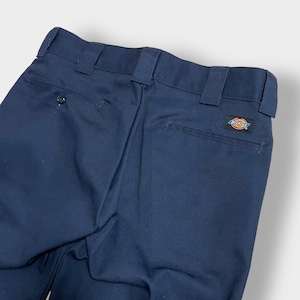 Dickies ワークパンツ スリム ストレート Slim Straight ローライズ ディッキーズ ネイビー メキシコ製 W30 US古着