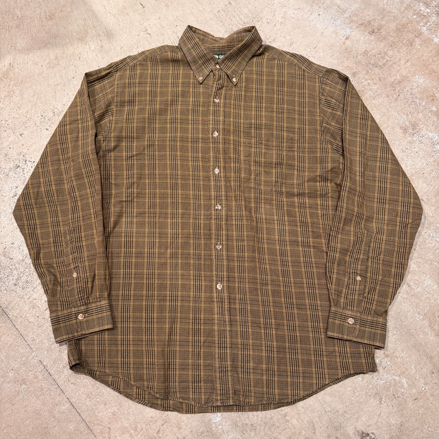 VIYELLA COTTON/WOOL CHECK SHIRT BROWN USA