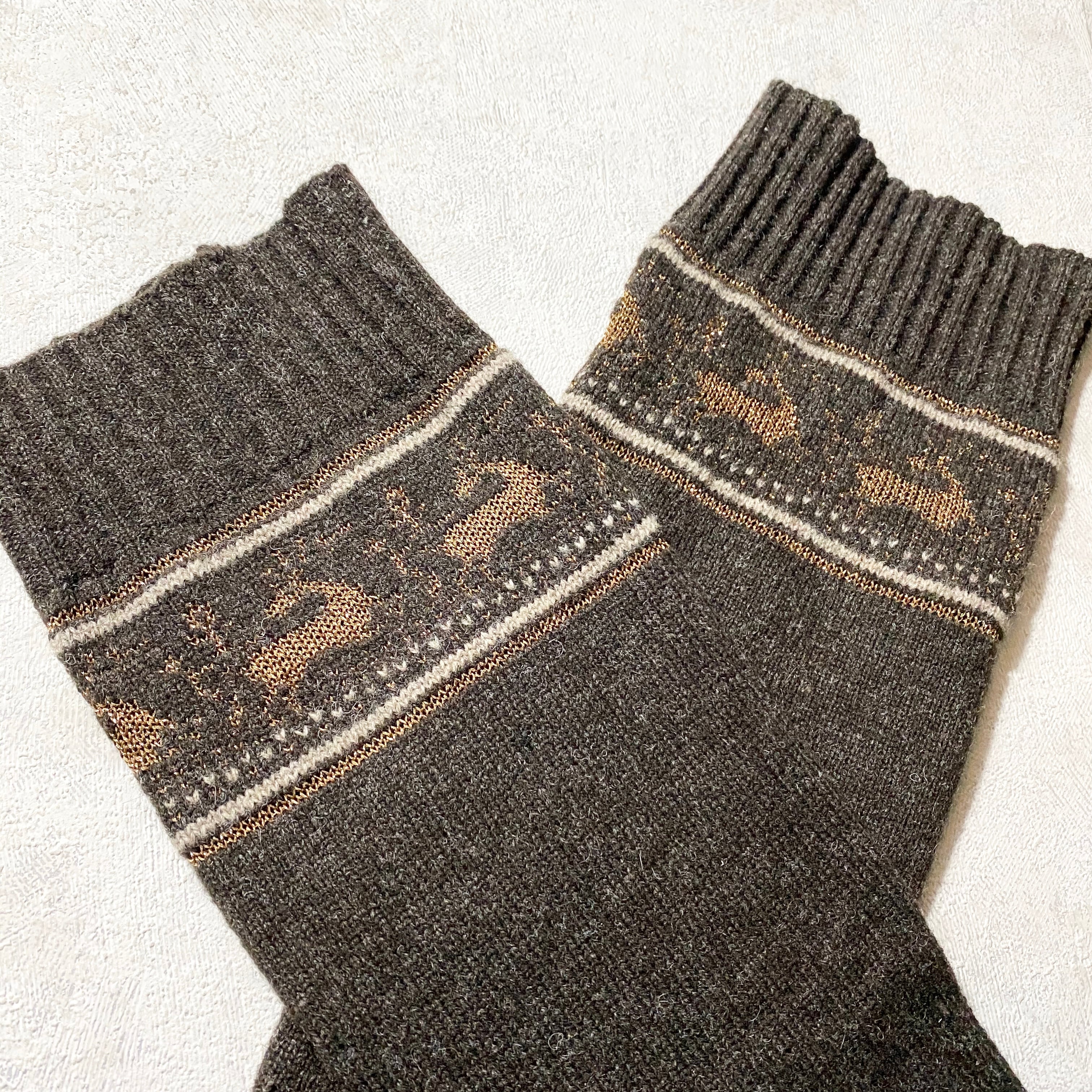 2002AW NUMBER NINE animal pattern leg warmers | NOIR ONLINE
