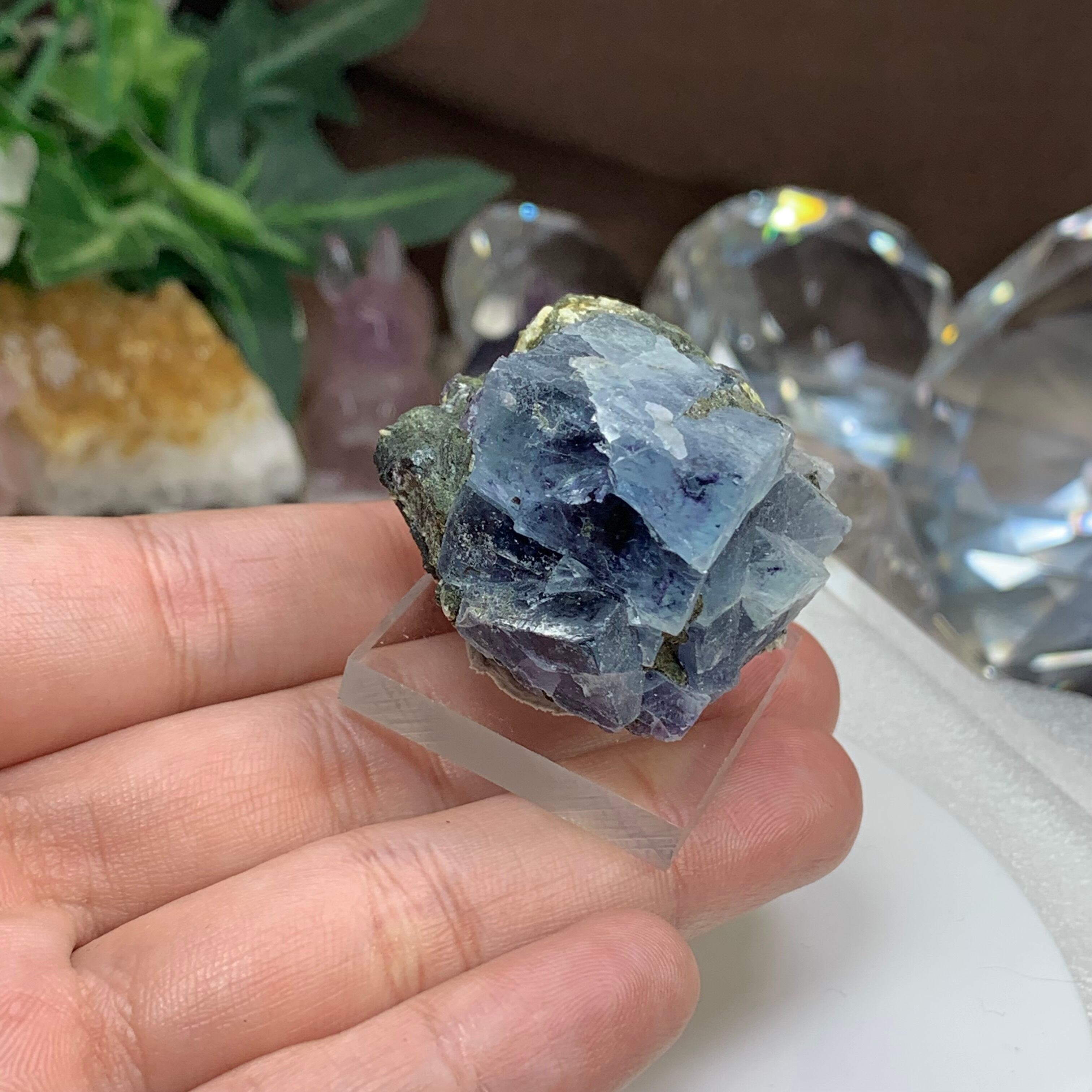 2.透明度あり☆ブルーフローライト原石クラスター | Naturaltreasure