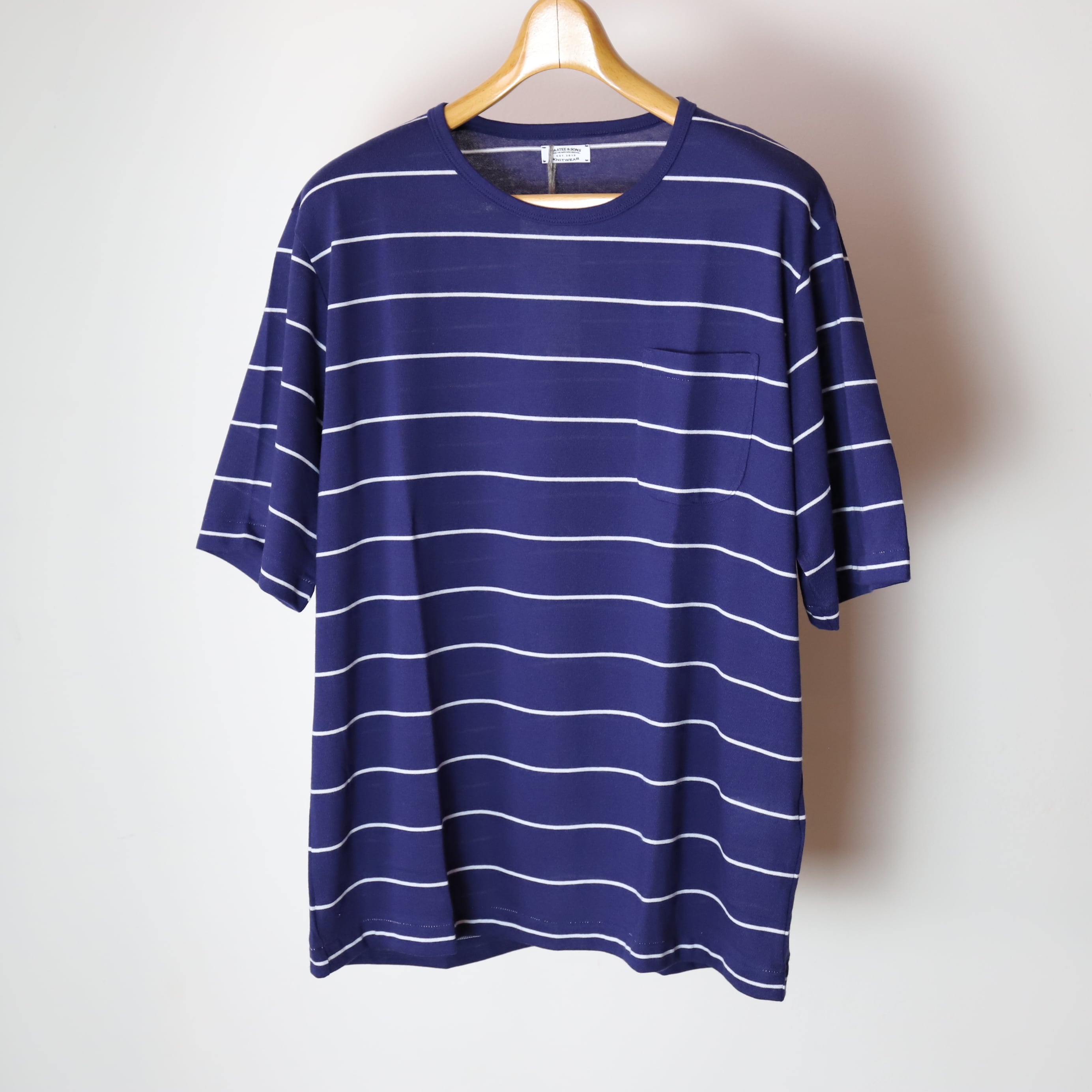 MAATEE&SONS / S/S BORDER POCKET TEE 