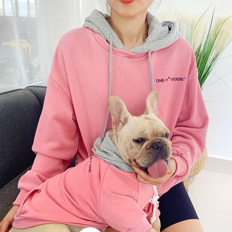 おそろいコーデセット! 4色 色違いのフードが可愛いパーカー ※単品でも承ります