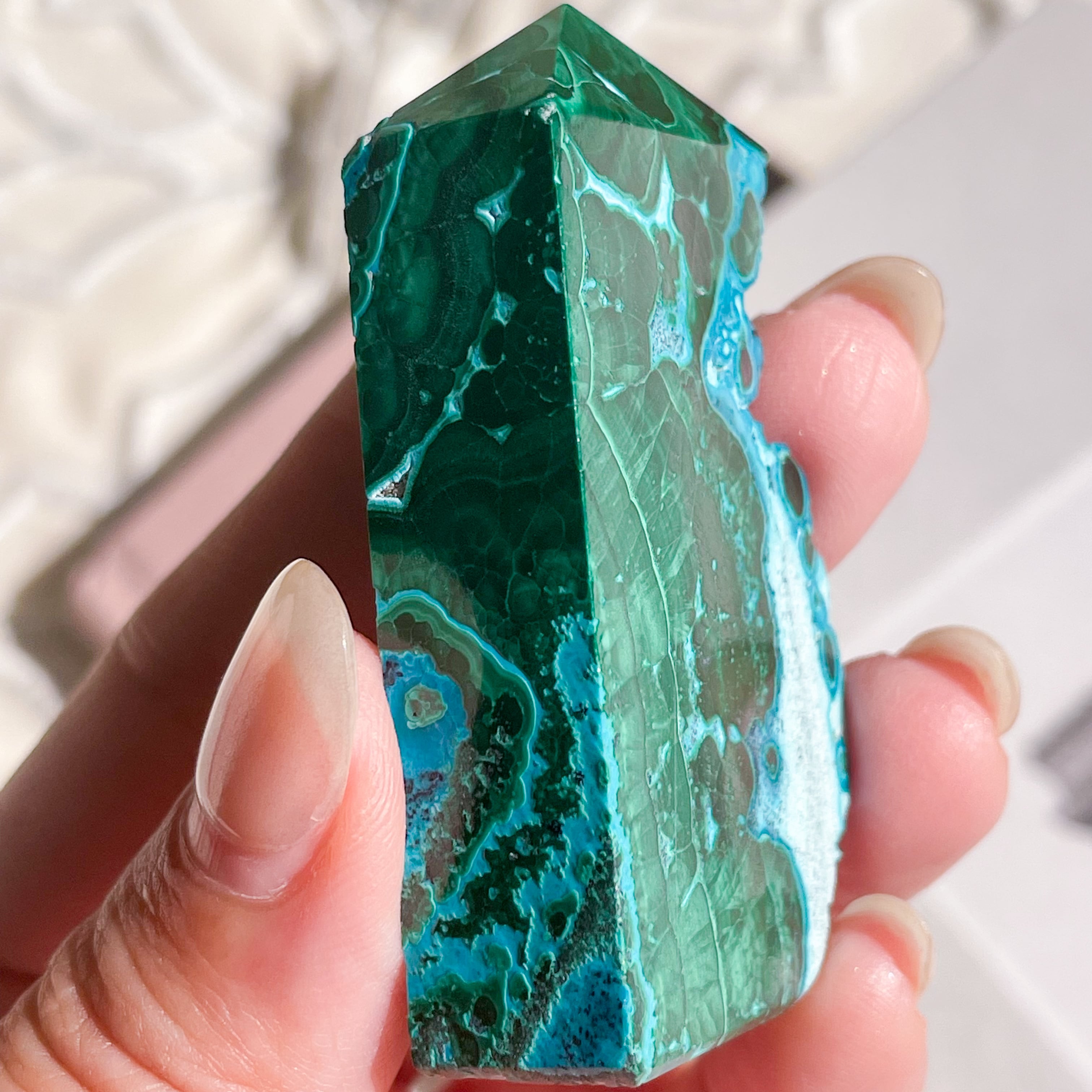 アズマラカイトラピスラズリクリソコラ迫力ある逸品‼️SALE中 コンゴ民主共和国産 ドゥルージークリソコラ・マラカイト – 天然石