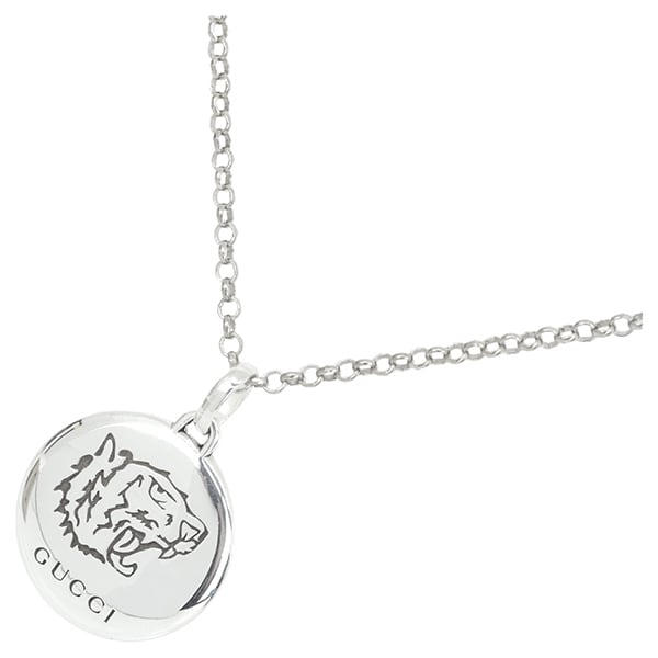 New GUCCI グッチ タイガーヘッドネックレス 455541 ペンダント シルバー 新品