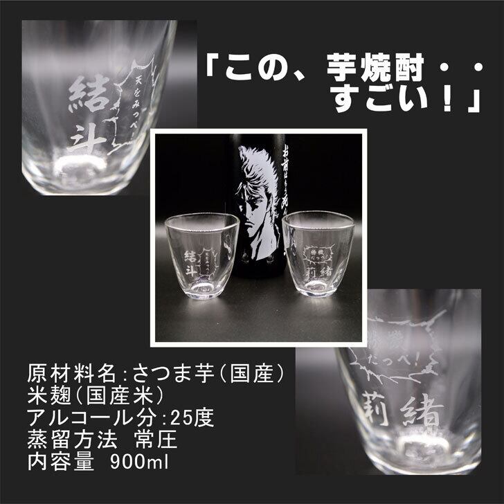 名入れ 焼酎 ギフト【本格焼酎 ケンシロウ 900ml】名入れ 焼酎 グラス 2個セット 名入れギフト 名入れプレゼント お酒 お中元 プレゼント ギフト 記念日 お誕生日 結婚祝い 還暦祝い 成人祝い 卒業祝い 入社祝い 退職祝い 敬老の日 送料無料