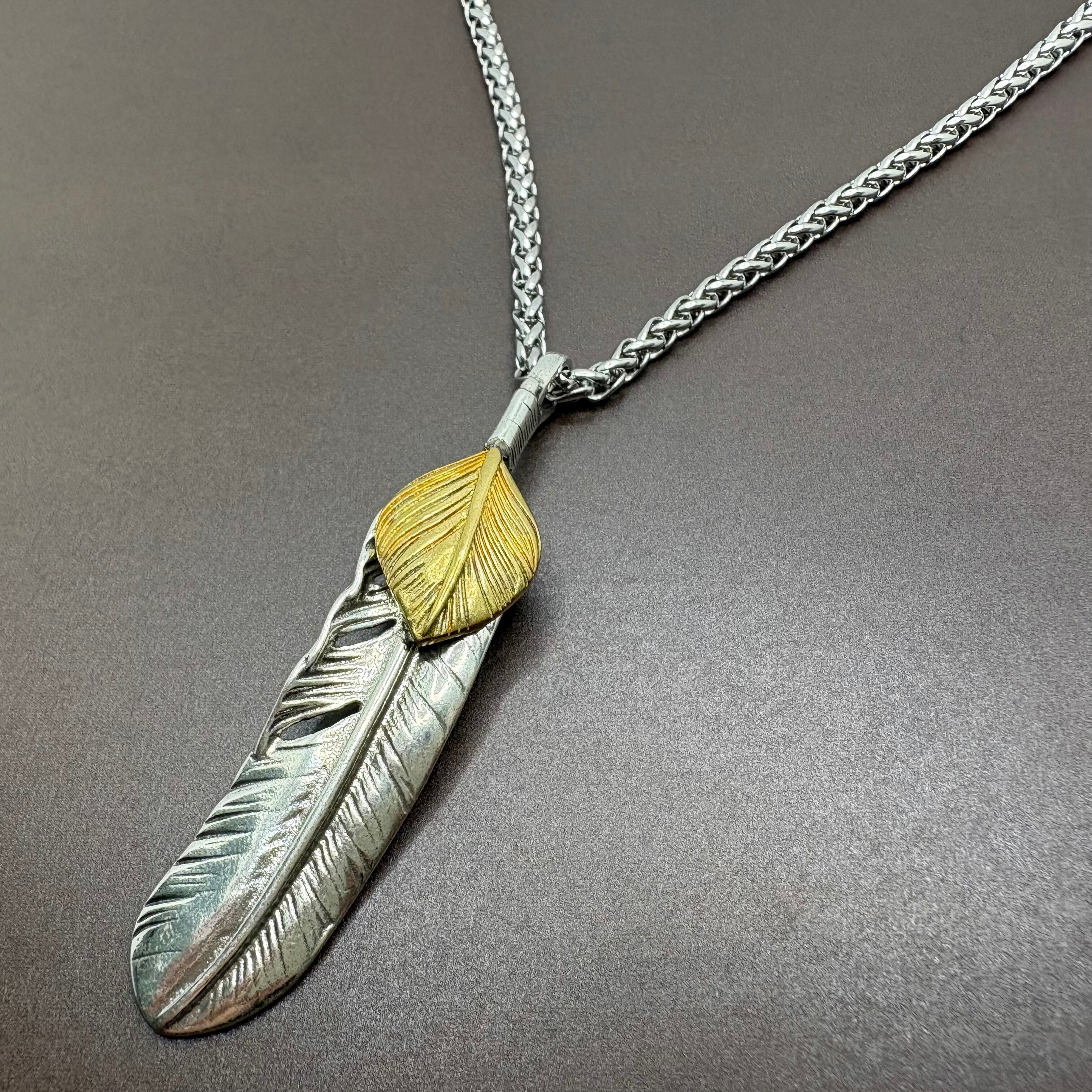 羽ネックレス根本金