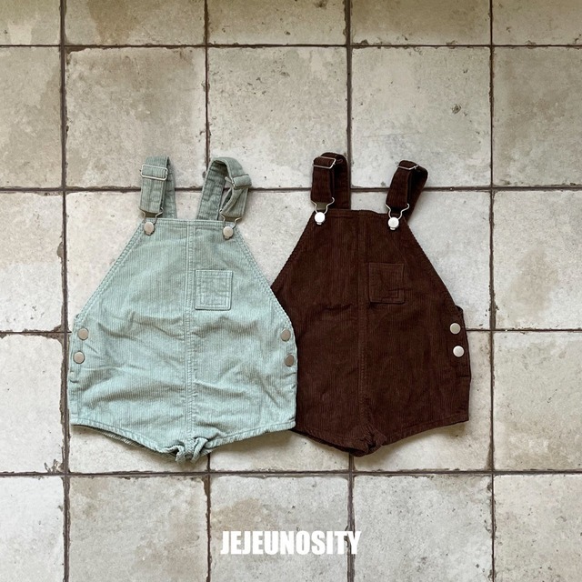 ［即納］jejeunosity corduroy short overalls