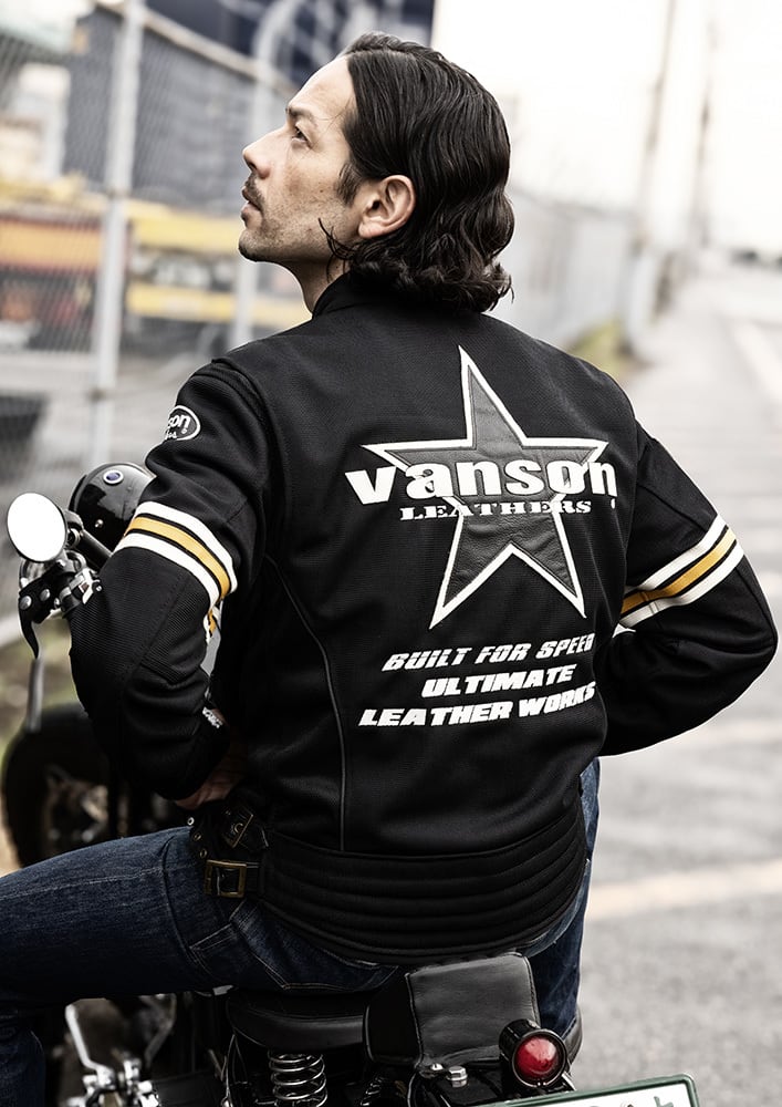 VS26105S メッシュライダースジャケット | vansonleathers