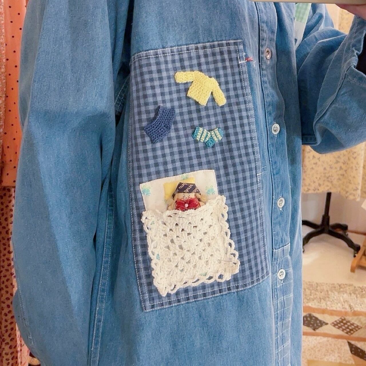remake ✂︎ dwarf's room check pocket shirt
