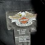 Harley-Davidson ワークシャツ 半袖 ワンポイント刺繍 ハーレー