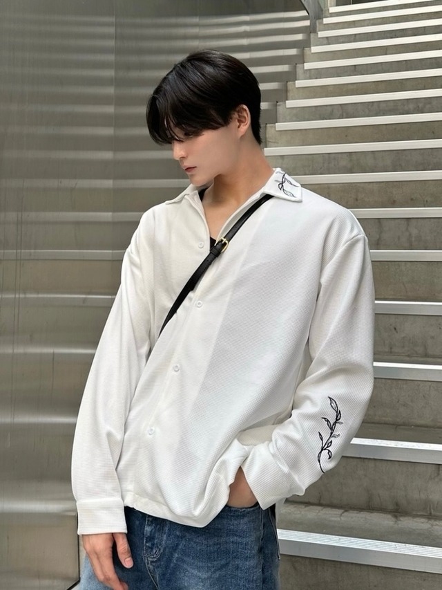 【ALUDE SELECT】flower  onepoint shirt