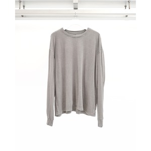 [The Viridi-anne] (ザヴィリディアン) VI-4046-01 SILK L/S T-SHIRT (GRAY KHAKI)