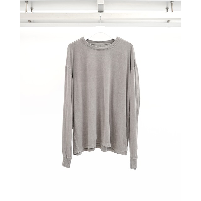 [The Viridi-anne] (ザヴィリディアン) VI-4046-01 SILK L/S T-SHIRT (GRAY KHAKI)