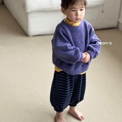 韓国子供服 / 26winter / cream bbang / ボーダーアラジンパンツ / キッズ / 冬服 *XXS~L*