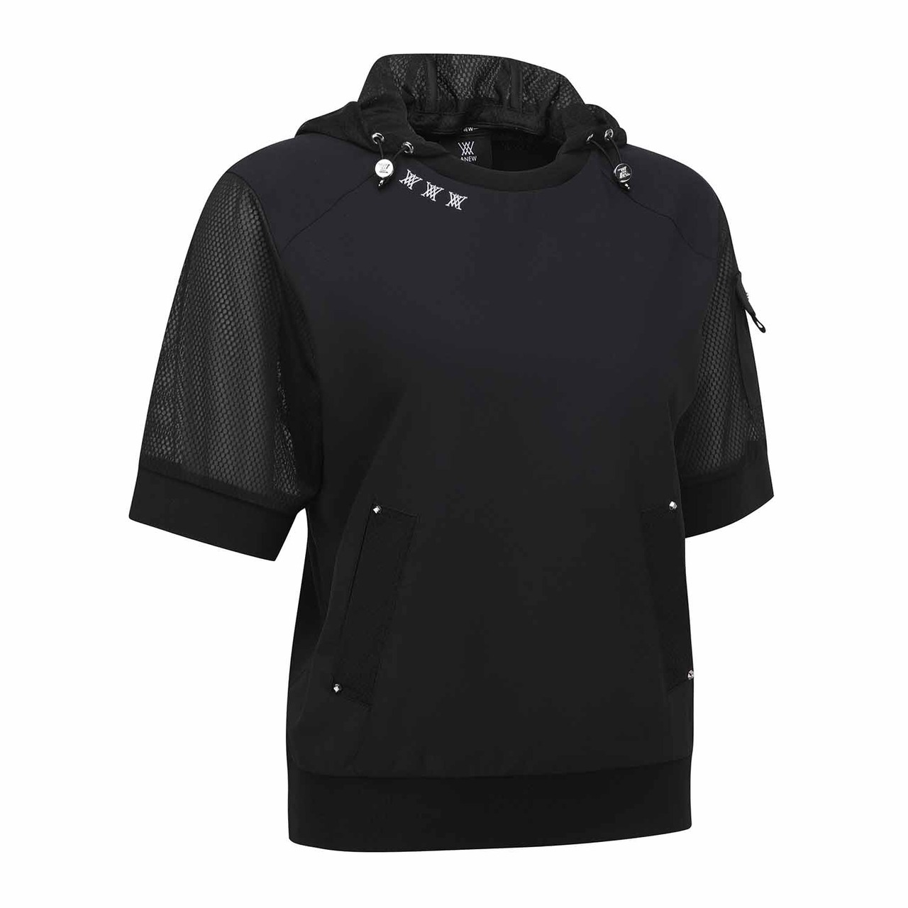 WOMEN SM HOODY POCKET SHORT T-SHIRT