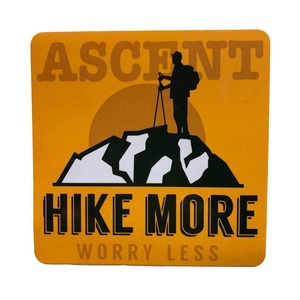 「ASCENT HIKE MORE」アウトドアステッカー