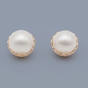 South sea pearl Circle Earrings