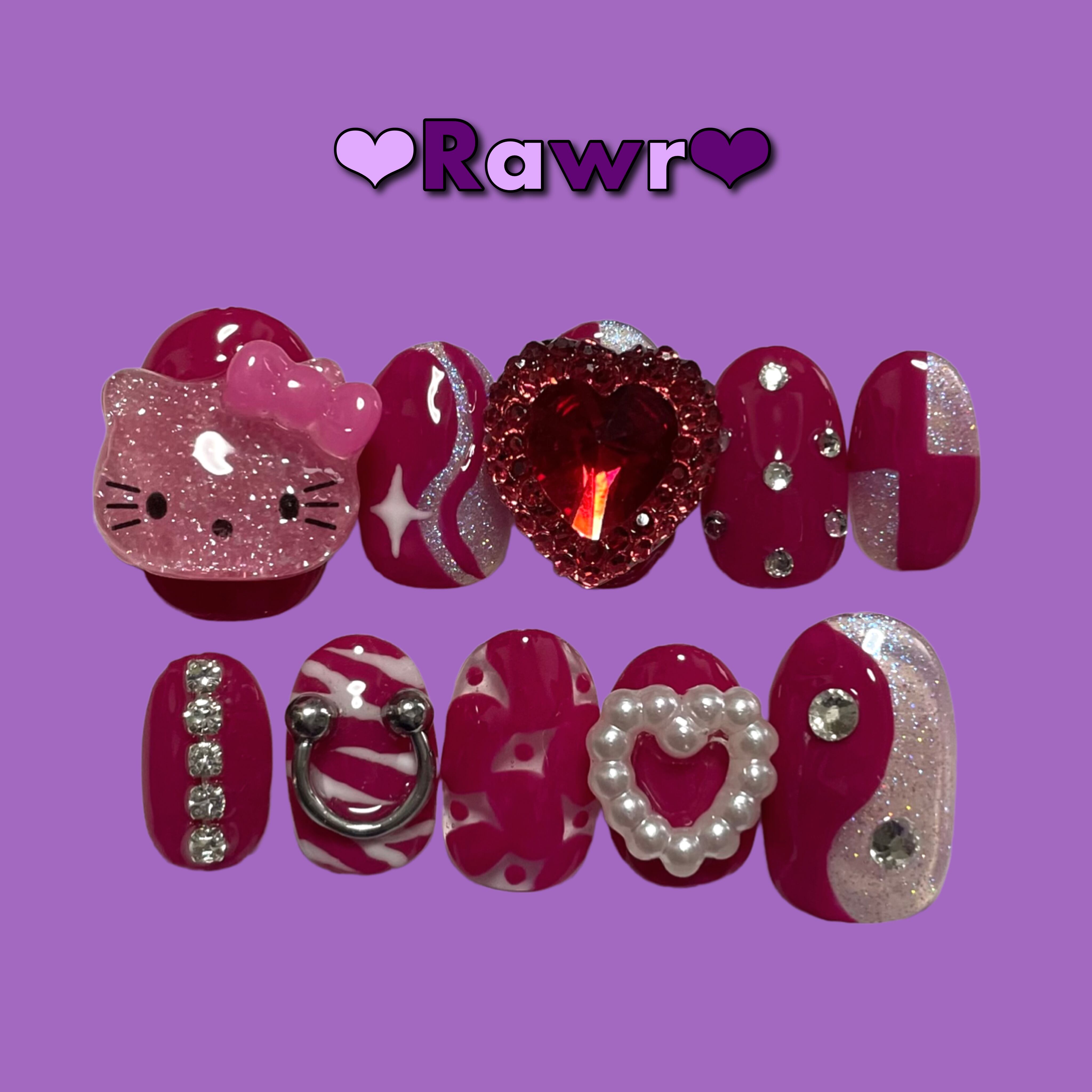 kitty chan nail^ᴗ.ᴗ^♡ | Rawr