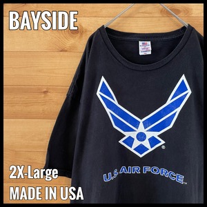 【BAYSIDE】USA製 AIR FORCE Tシャツ ロゴ XXL ビッグサイズ エアフォース ベイサイド US古着 アメリカ古着