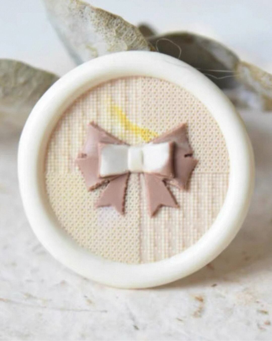 Wax Stamp -Blush Linen ribbon-スタンプヘッド