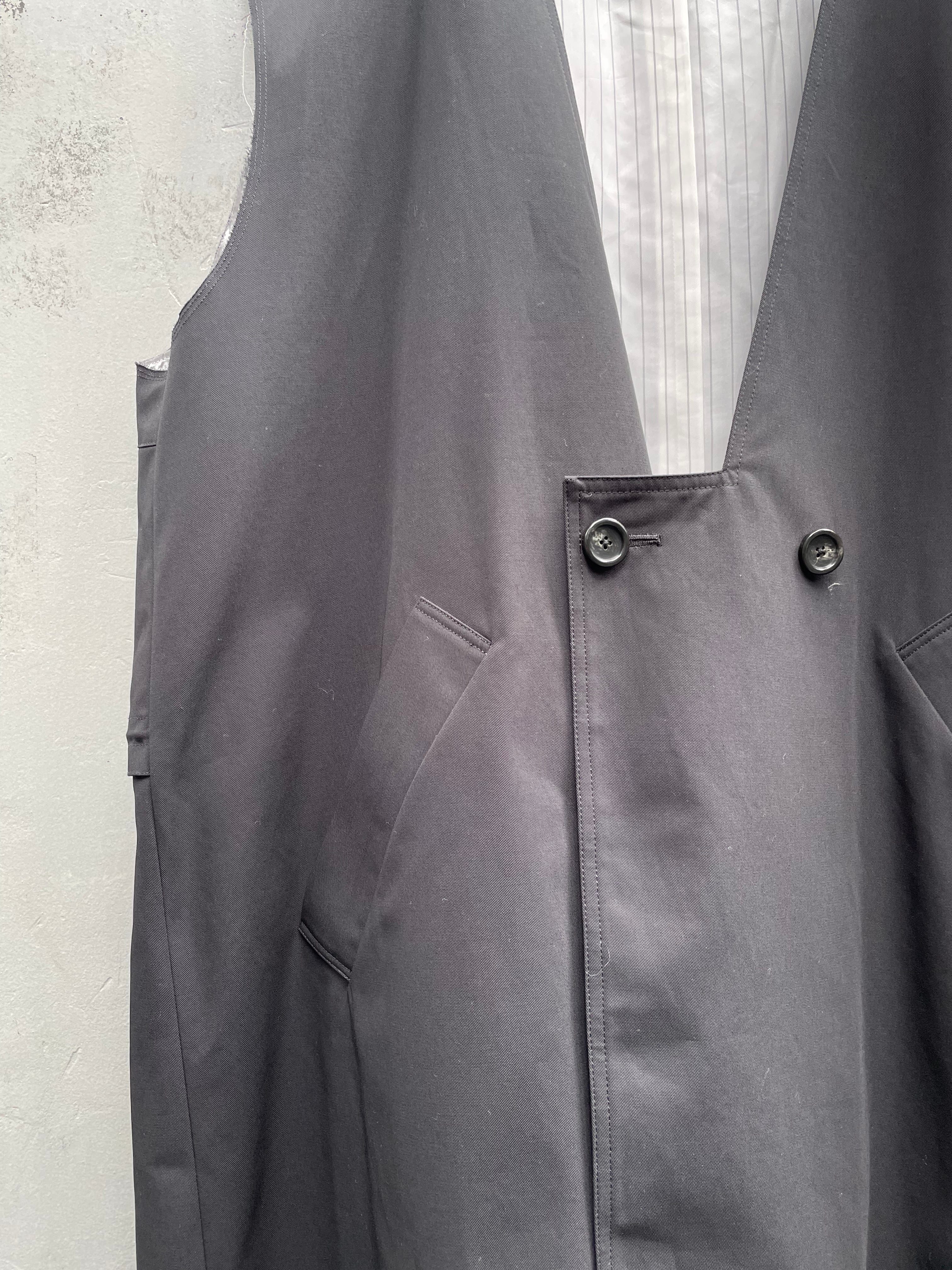 『VOAAOV』Organic Cotton × Recycle Polyester Twill Long Gilet / BLACK | SUKIKIRAI powered by BASE