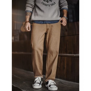 Side pocket design denim pants P576