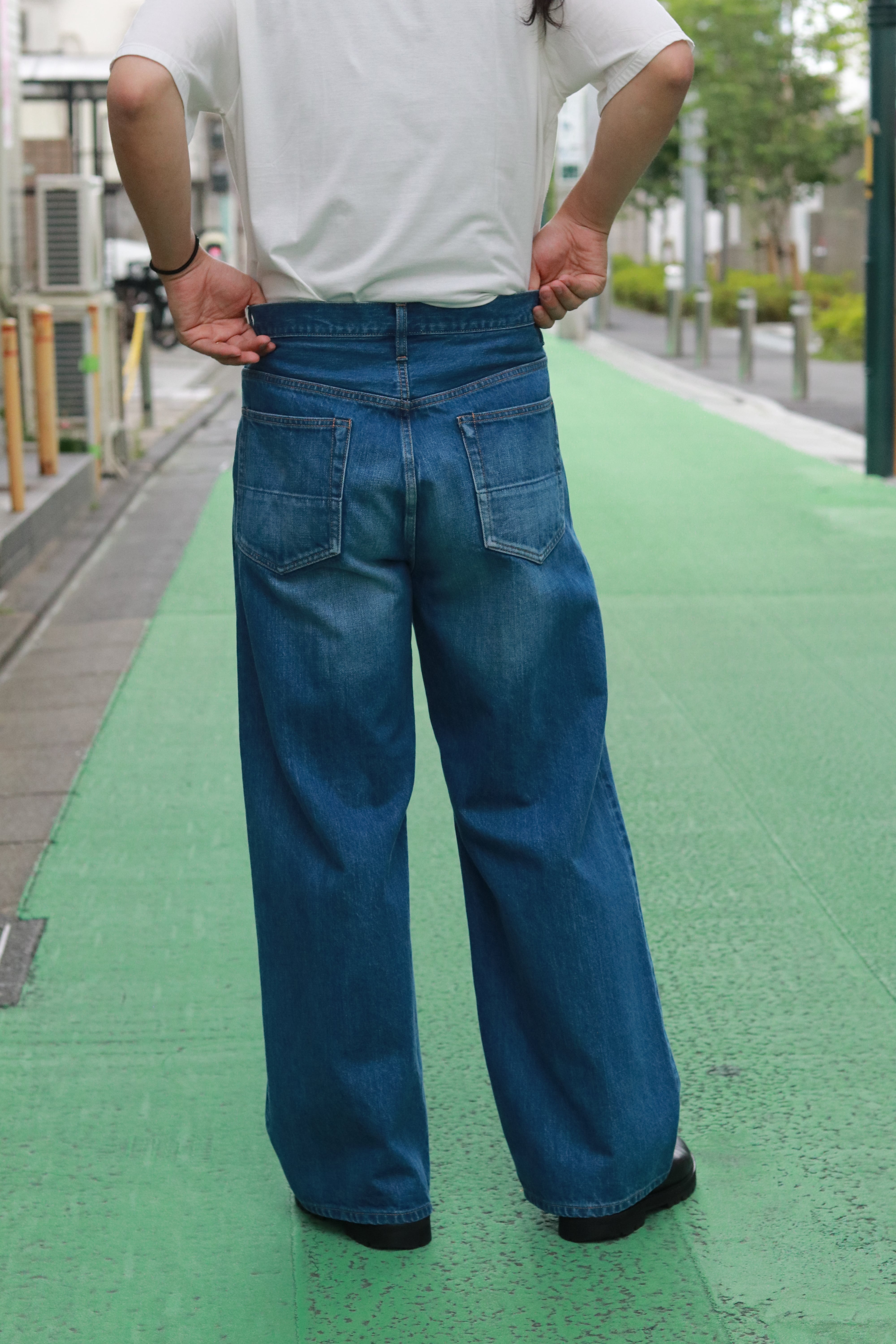 superNova. Wide selvedge jeans - Old vintage wash / Mid indigo